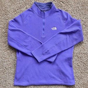 North face pile quarter zip lightweight jacket